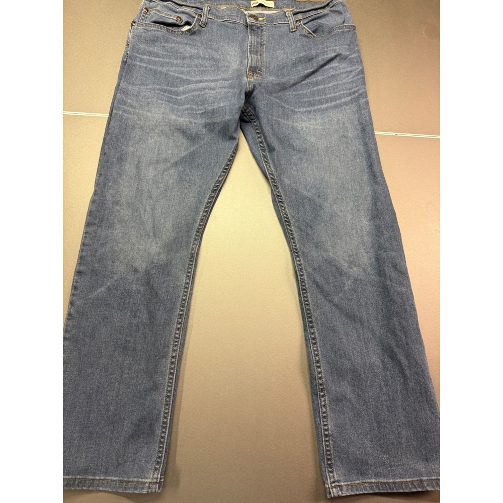 Wrangler Mens Straight Fit Jeans Medium Wash Blue Denim 38x30 112326614